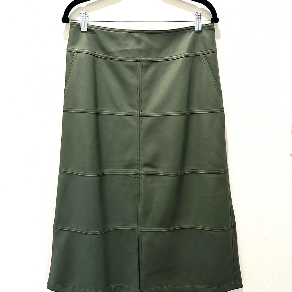 CAbi Olive Pencil Skirt “Kick It Skirt”